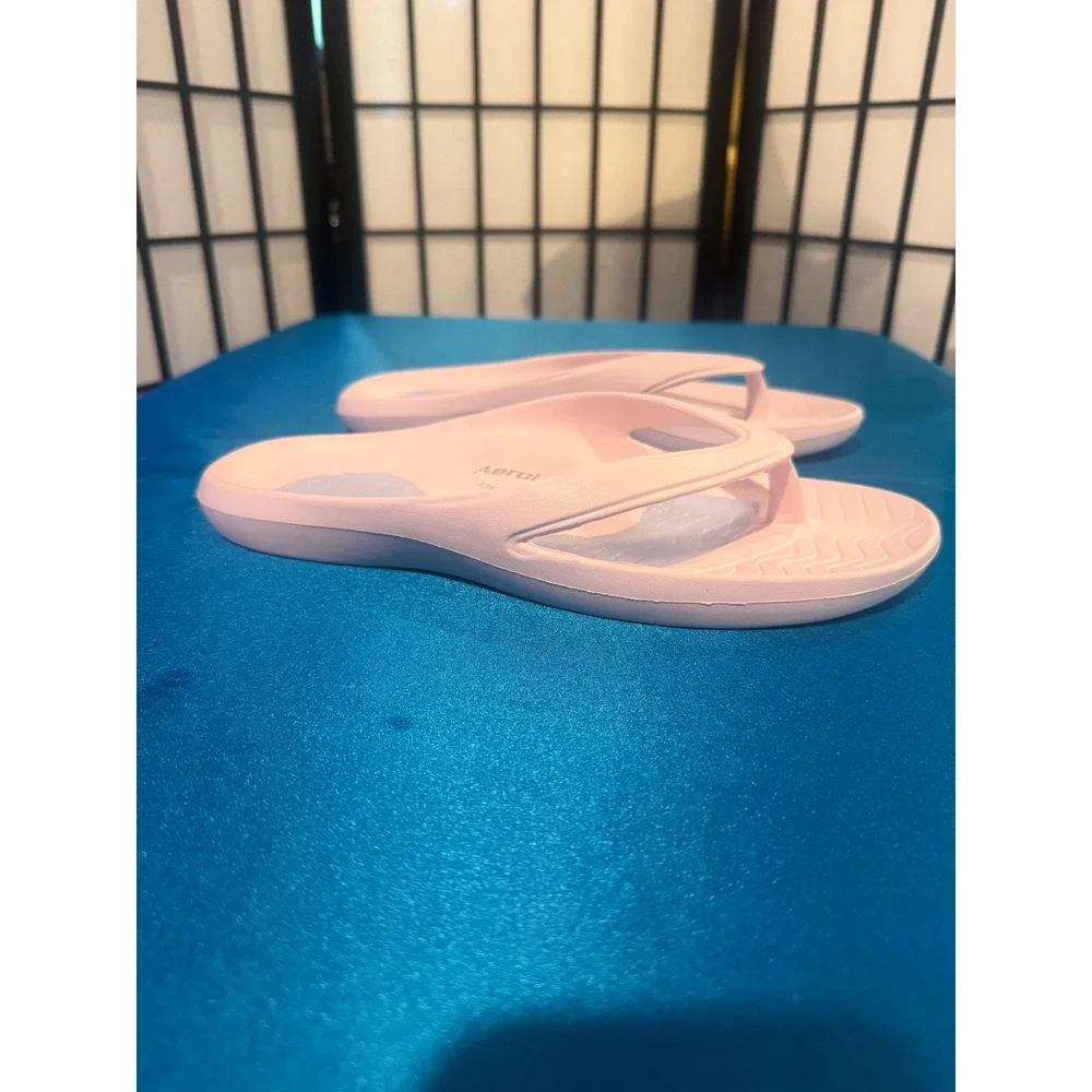 Aerolite Arch Support Flip Flops Pink Women's 10